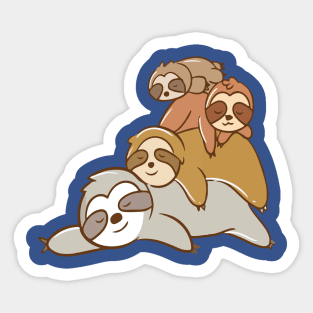 sloth stack pullover2 Sticker